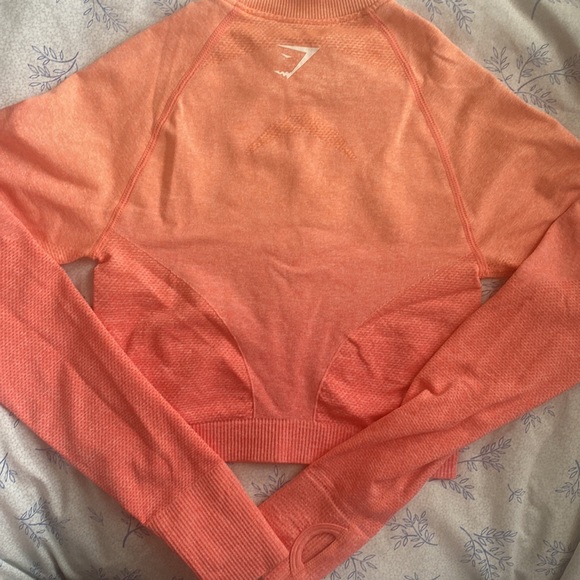 Gymshark top | Gymshark | vital ombré seamless cropped long sleeve top - Picture 2 of 6
